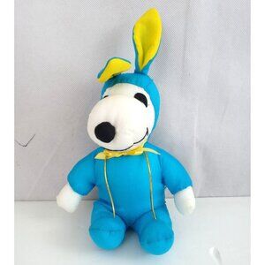 Vintage Whitman's Peanuts Snoopy Blue Bunny Suit 8" Plush